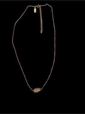 Restore Gold Tone Crystal Pave Hamsa Hand Necklace Adjustable Chain